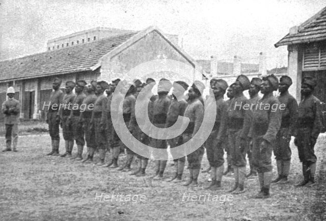 'Nos recrues de trois parties du monde; En Oceanie: les premiers tirailleurs indigenes..., 1916(1924 Creator: Unknown.