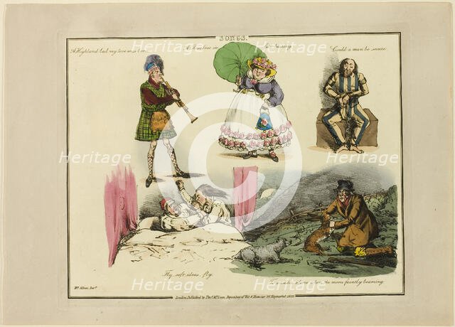 Plate from Illustrations to Popular Songs, 1822. Creator: Henry Thomas Alken.