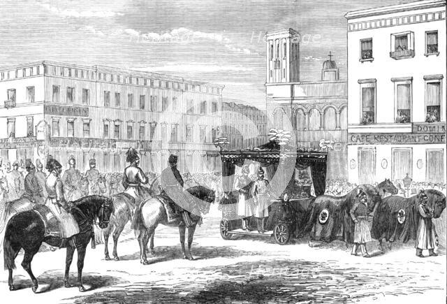 The Funeral of Count Berg at St. Petersburg - from a sketch by our special artist, 1874. Creator: Unknown.