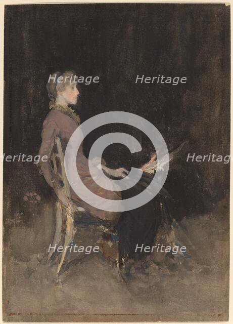 Study in Black and Gold (Madge O'Donoghue), 1883/1884. Creator: James Abbott McNeill Whistler.