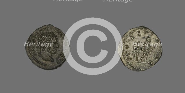 Denarius (Coin) Portraying Emperor Caracalla, 213. Creator: Unknown.