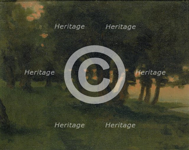 On the Banks of the Rhine, near St. Germain at Mont d'Or, 1878. Creator: Carroll Beckwith.