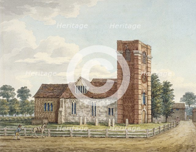 All Saints Church, Laleham, Surrey, c1800. Artist: Anon