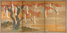 Autumn Maples with Poem Slips, 1654/81. Creator: Tosa Mitsuoki.
