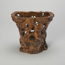 Brushpot (bitong), Qing dynasty (1644-1911), 18th century. Creator: Unknown.