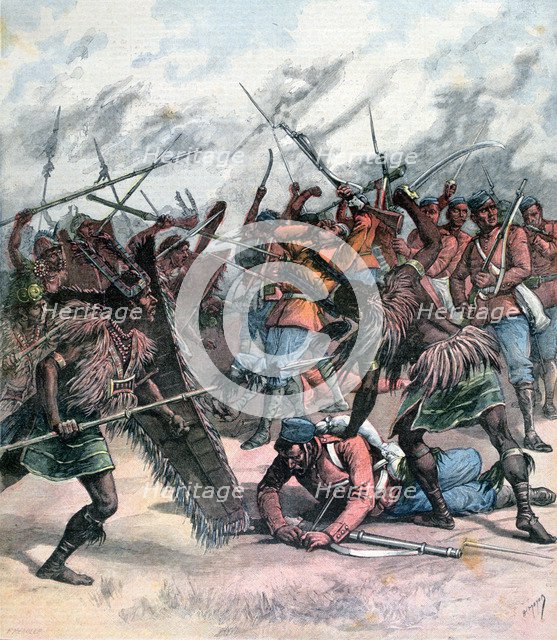 Insurrection in Manpur, India, 1891. Creator: Henri Meyer.