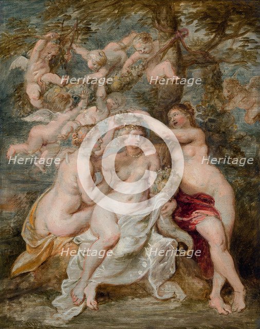 The nymphs crowning the Goddess of Abundance, ca 1603.