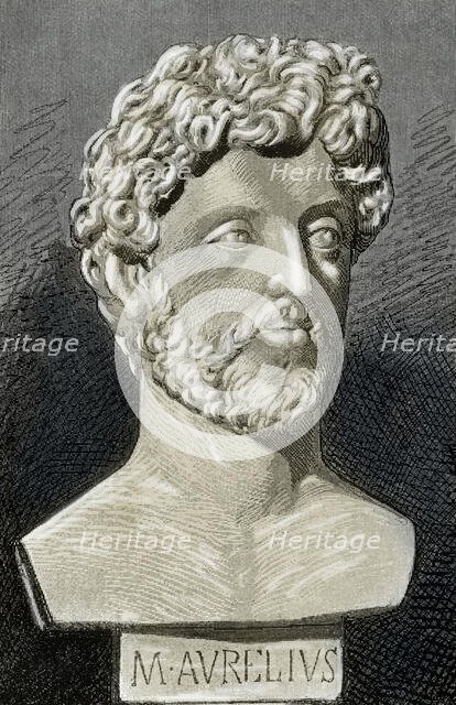 Marcus Aurelius, 1882.  Creator: Joan Serra y Pausas.