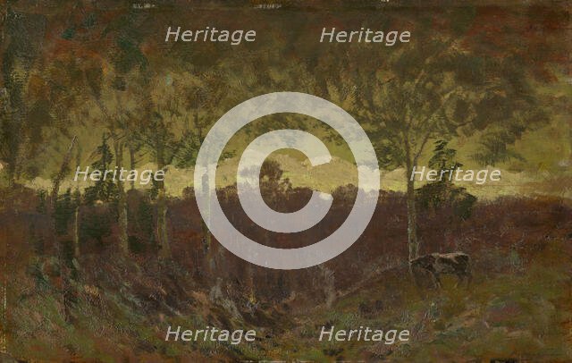 Tatras landscape, early evening, after 1900. Creator: Ferdinand Katona.