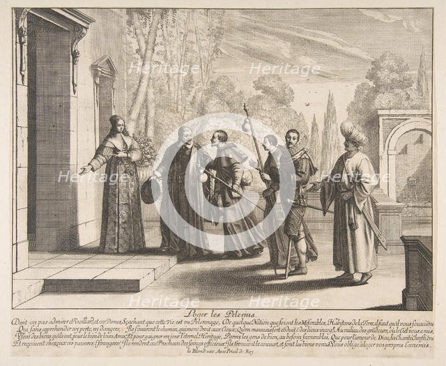 Lodging Pilgrims, possibly 1635. Creator: Abraham Bosse.