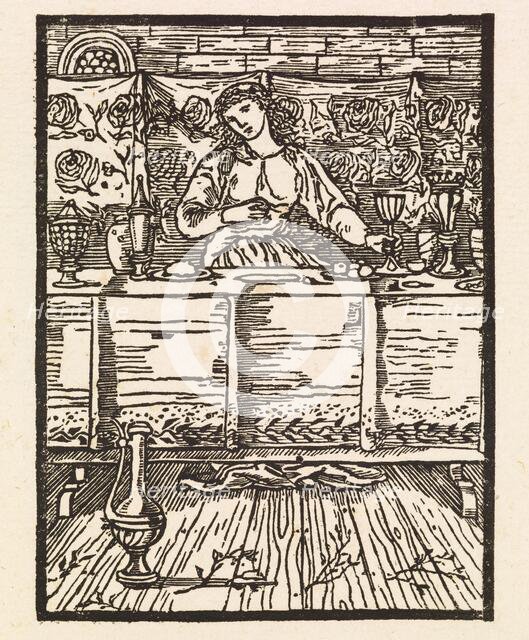 Cupid and Psyche - Psyche sits down to eat, 1880. Creator: Sir Edward Coley Burne-Jones.