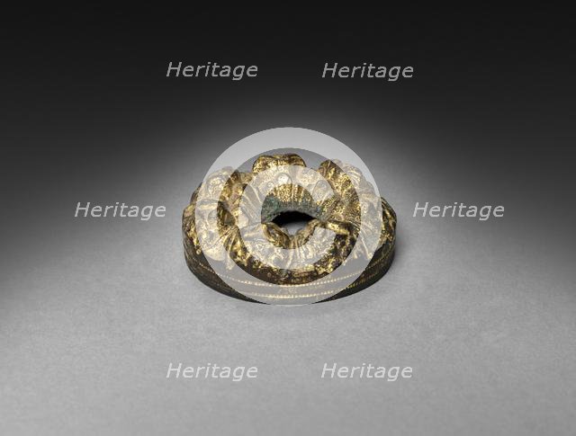 Inkwell (top to bottle), 1825-1850. Creator: Unknown.