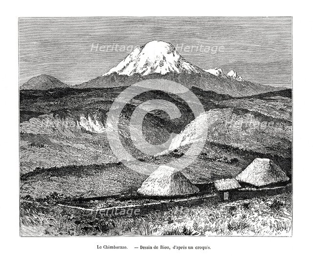 Mount Chimborazo, Ecuador, 19th century. Artist: Edouard Riou