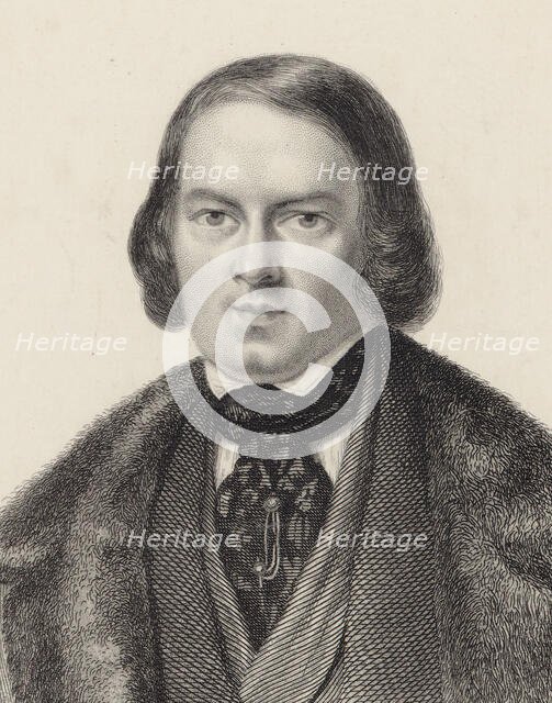 Portrait of the Composer Robert Schumann (1810-1856). Creator: Anonymous.
