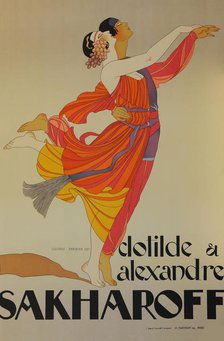 Clotilde et Alexandre Sakharoff, 1921. Creator: Barbier, George (1882-1932).