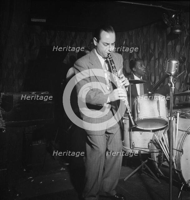 Portrait of Peanuts Hucko, Famous Door, New York, N.Y., 1946. Creator: William Paul Gottlieb.