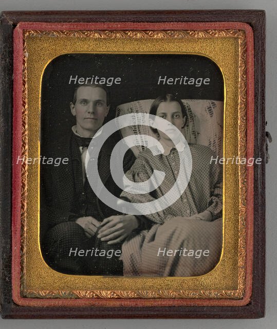 Untitled (Portrait of a Man and a Woman), 1849. Creator: Unknown.