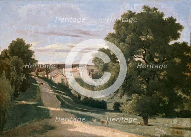 Le Petit Chaville, near Ville-d'Avray, c1823. Artist: Jean-Baptiste-Camille Corot.