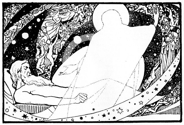 Drawing for the Book of Job, 1913.Artist: Robert Traill Rose