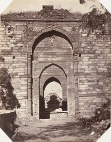 Tomb at the Qutub Minar, Delhi, 1858-61. Creator: Unknown.