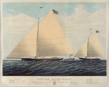 Cutter Yacht "Scud" of Philadelphia - Modelled by Robert L. Stevens, Esq., 1855. Creator: Nathaniel Currier.