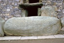 Decorated slab across an entrance to a passage grave, 33rd century BC. Artist: Unknown