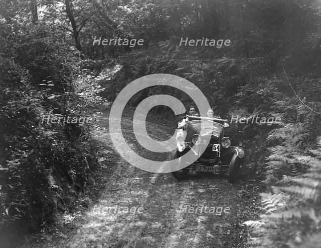 1930 Frazer-Nash Interceptor taking part in a motoring trial, 1930s. Artist: Bill Brunell.