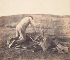 Jack Gralloching a Stag, ca. 1856-58. Creator: Horatio Ross.