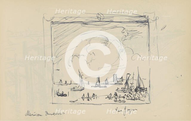 Painting of Van Goyen at Dunkirk's Museum, 1929. Creator: Richard Baseleer.