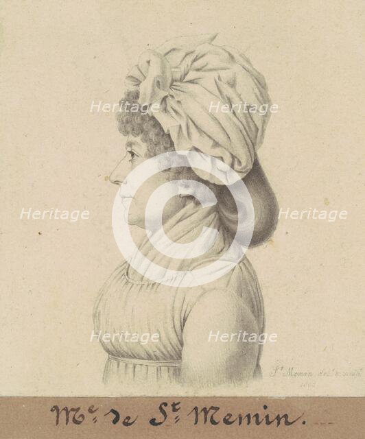 Marie-Victoire Févret de Saint-Mémin, 1799. Creator: Charles Balthazar Julien Févret de Saint-Mémin.