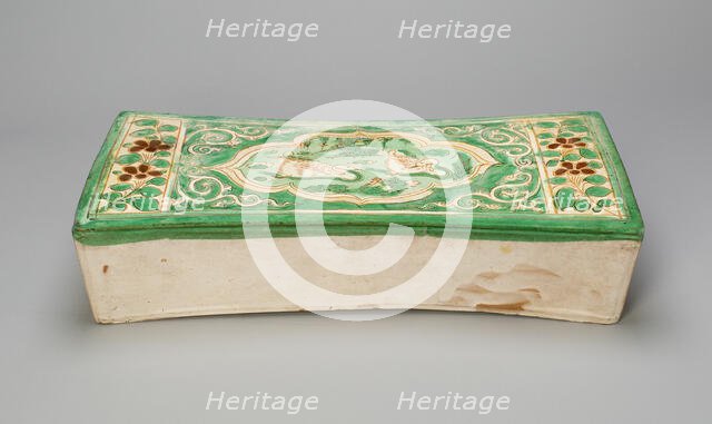 Rectangular Pillow with Mandarin Ducks in a Lily Pond, Jin dynasty, late 12th/13th century. Creator: Unknown.