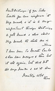 Letter to Lord Alfred Douglas from his father Lord Queensberry, c1890s. Creator: Marquis of Queensberry.