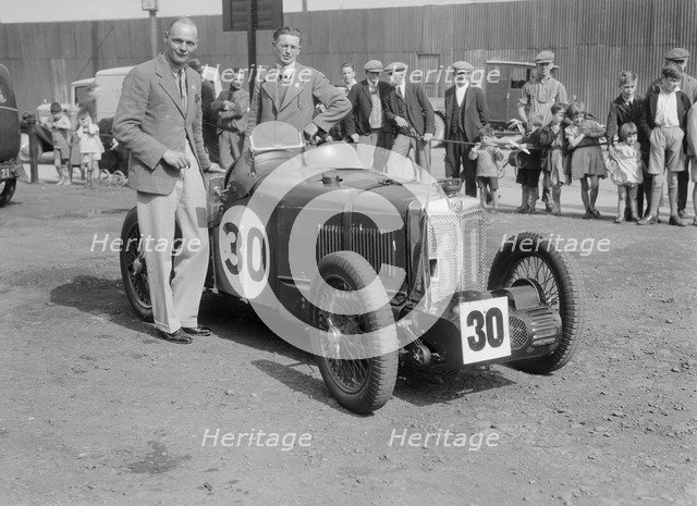 MG C type Midget of Frank Stanley Barnes at the RAC TT Race, Ards Circuit, Belfast, 1932. Artist: Bill Brunell.