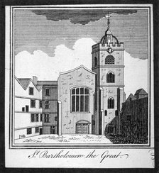 View of the Church of St Bartholomew-the-Great, Smithfield, City of London, 1770. Artist: Anon