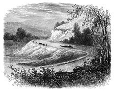 The James River and countryside near Richmond, Virginia, USA, 19th century. Artist: Unknown