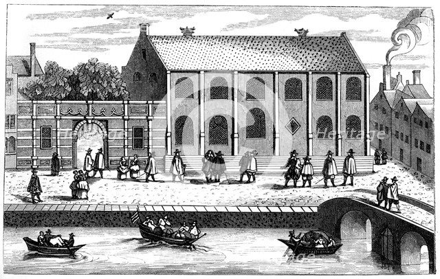 Leiden University, Leiden (Leyden), Netherlands, 1614 (1849). Artist: Unknown