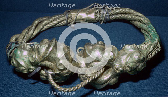 Gold torc from the Snettisham hoard L, Iron Age, c75 BC. Artist: Unknown