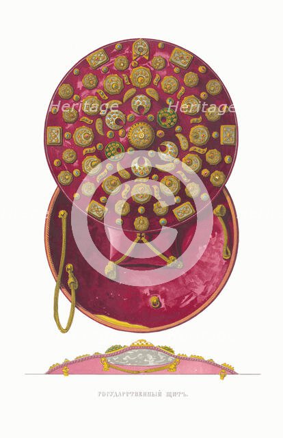 The State shield. From the Antiquities of the Russian State, 1849-1853. Creator: Solntsev, Fyodor Grigoryevich (1801-1892).