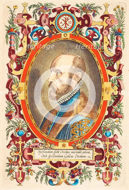 Portrait of Abraham Ortelius (1527-1598) From: Theatrum Orbis Terrarum, 1579. Artist: Fenderich, Charles (1805-1887)