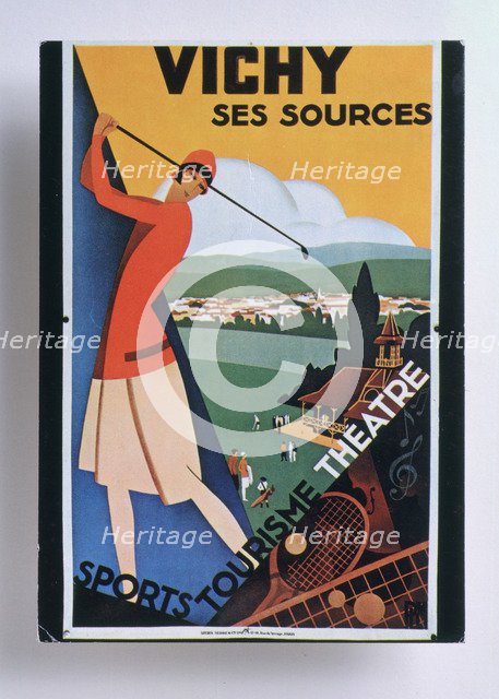 Golfing resort poster, France, c1920s-c1930s. Artist: Roger Broders