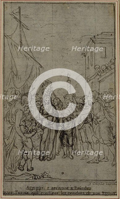 Study for an illustration in Tacitus "Tibère, ou Les Six Premiers Livres des Annales"..., c. 1768. Creator: Hubert Francois Gravelot.