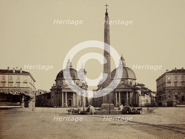 Rome, Piazza del Popolo, between 1850 and 1870. Creator: Robert MacPherson.