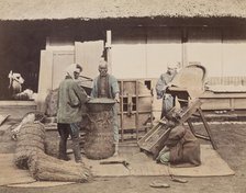 Sacking Grain, c1885. Creator: Unknown.