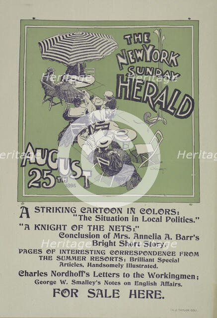 The New York Sunday herald. August 25th 1895., c1895. Creator: Charles Hubbard Wright.