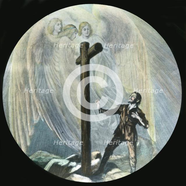 'Christian arrives at the cross ', c1910. Creator: Unknown.