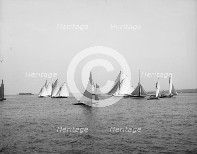 Start, Atlantic Yacht Club regatta, 1897 June 15. Creator: John S Johnston.
