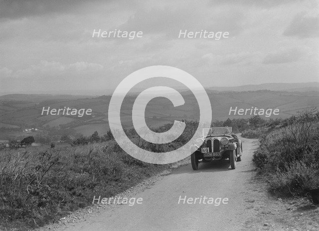 Frazer-Nash BMW 315/40 of AE Frost competing in the MCC Torquay Rally, 1938. Artist: Bill Brunell.