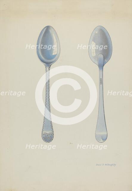 Silver Tablespoon, c. 1937. Creator: David P. Willoughby.