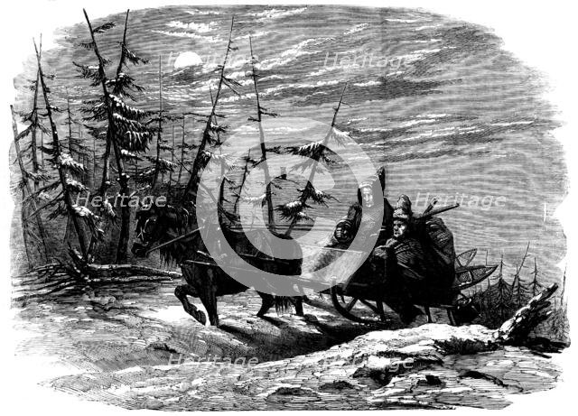 Moose-hunting in Canada - en route for the Hunting Ground, 1858. Creator: Unknown.