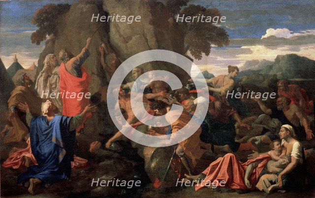 'Moses Striking Water from the Rock', 1649.  Artist: Nicolas Poussin